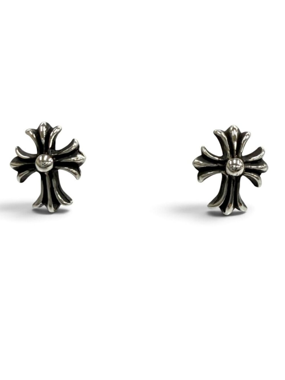Chrome Hearts CH Cross Stud Earrings Silver Gold